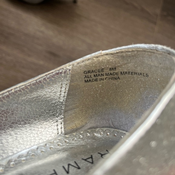 Silver Glitter Rampage platform heels 8 - Picture 4 of 6